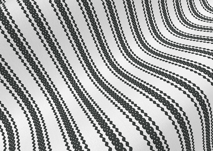 Lace Stripes, Jet - Roman Blind - Image 4